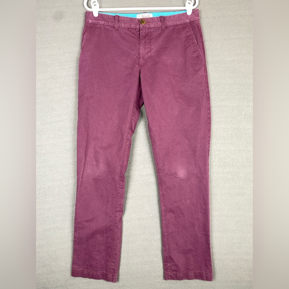 Original Penguin Chino Pants Men’s 32x30 Purple Spring‎ Preppy Flat Front